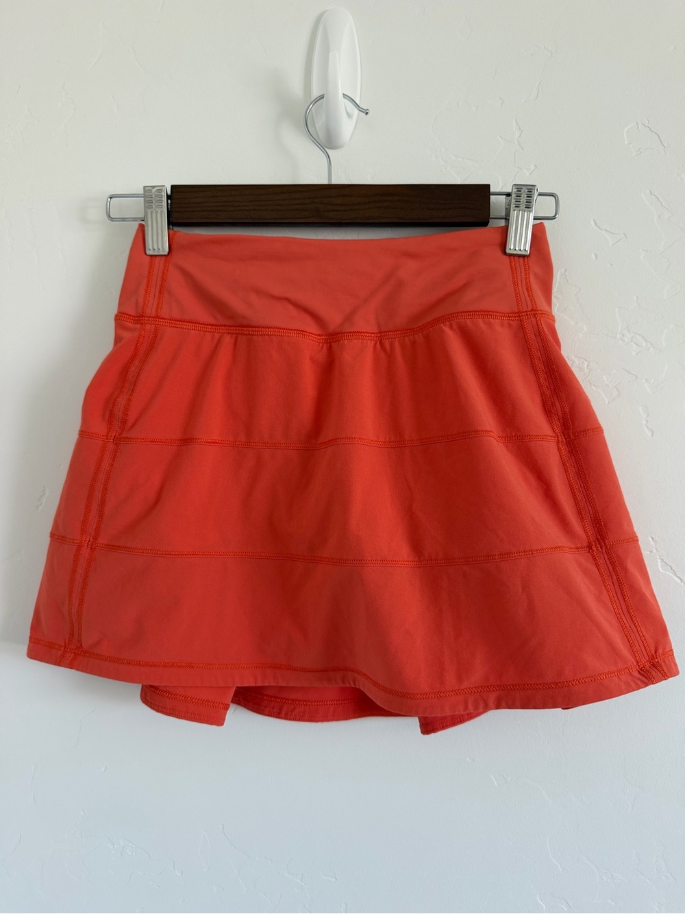 Lululemon Pace Rival Skirt Tall Size 0 Orange Red 15” Tennis Golf Running Skort